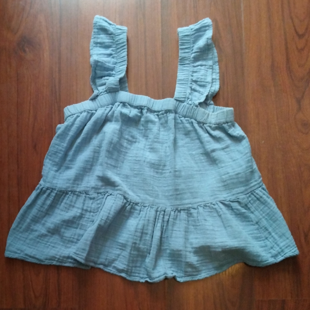 SO Light Blue Ruffled Top
